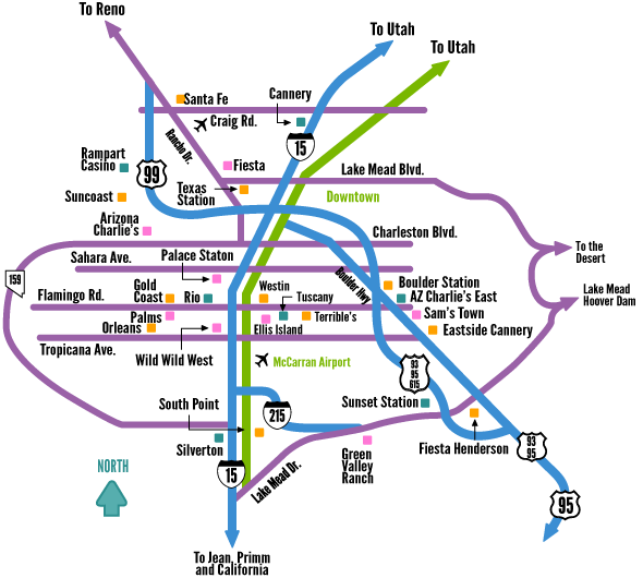 Las Vegas Strip Hotel Map 2023 (Updated)