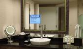 Caesars Palace Hotel Guest Bathroom with Built-in TV